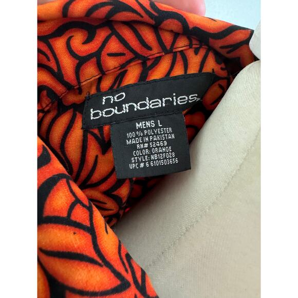 Y2K "No Boundaries" Flame Lotus Festival Shirt - Picture 3 of 4